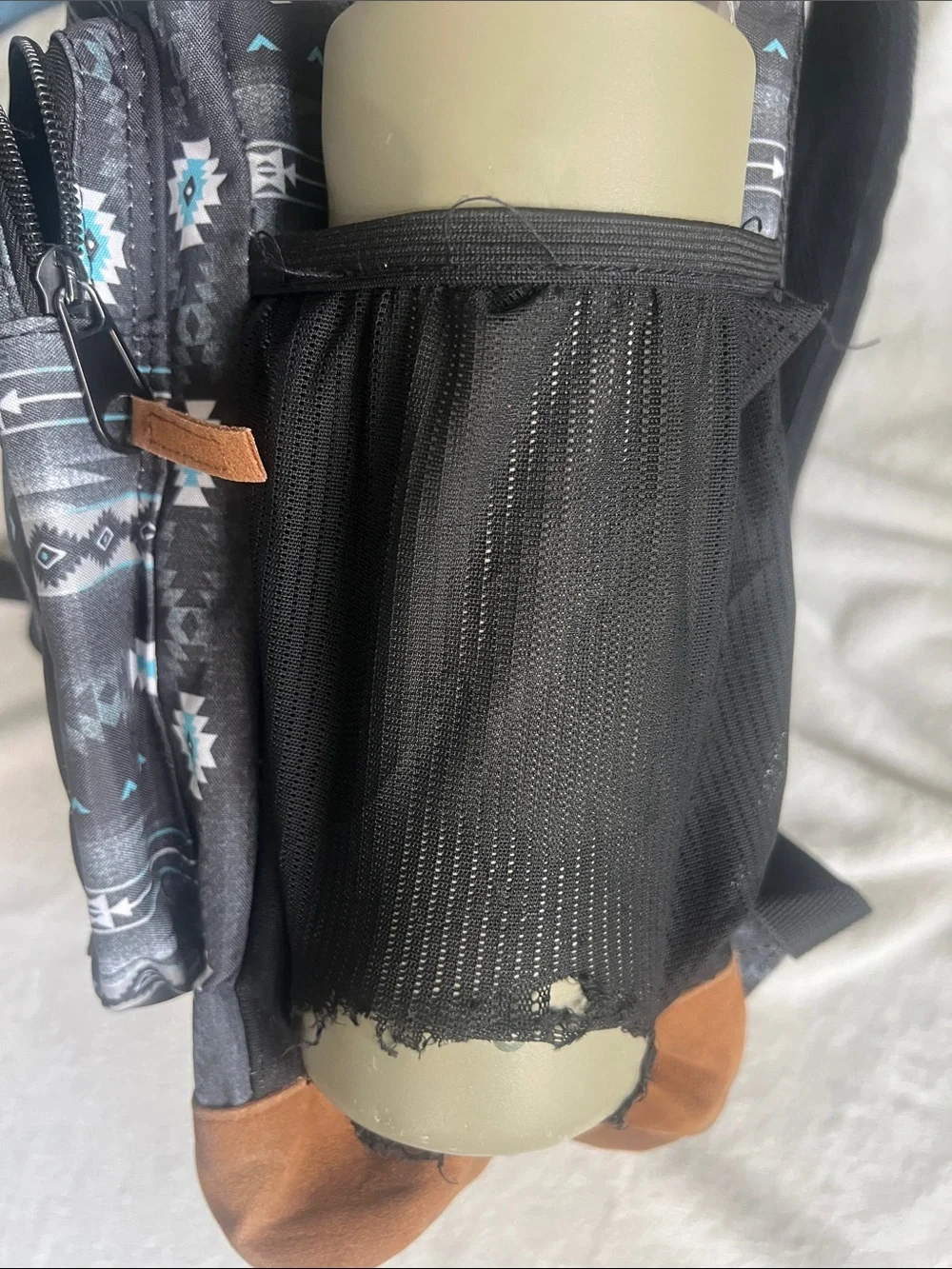 Wrangler Black Aztec-Pattern Backpack